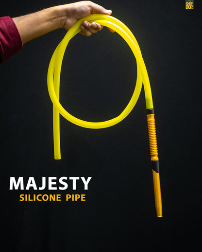 Majesty Silicone Hookah Pipe - Gold