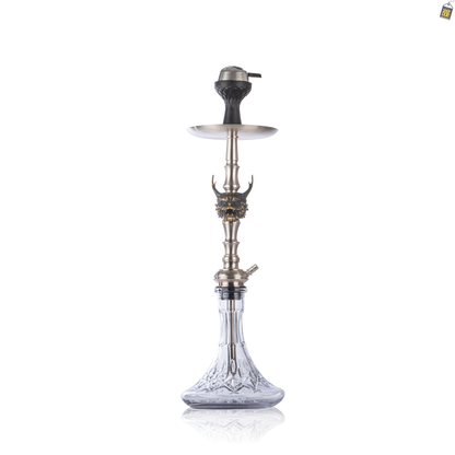 MKL Beast Lord Hookah with Wooden Case - Silver