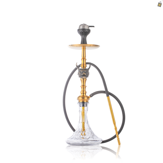MKL Beast Lord Hookah with Wooden Case - Gold