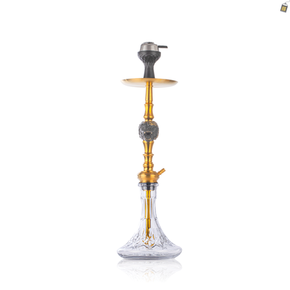 MKL Soldier Ape Hookah with Wooden Case - Gold