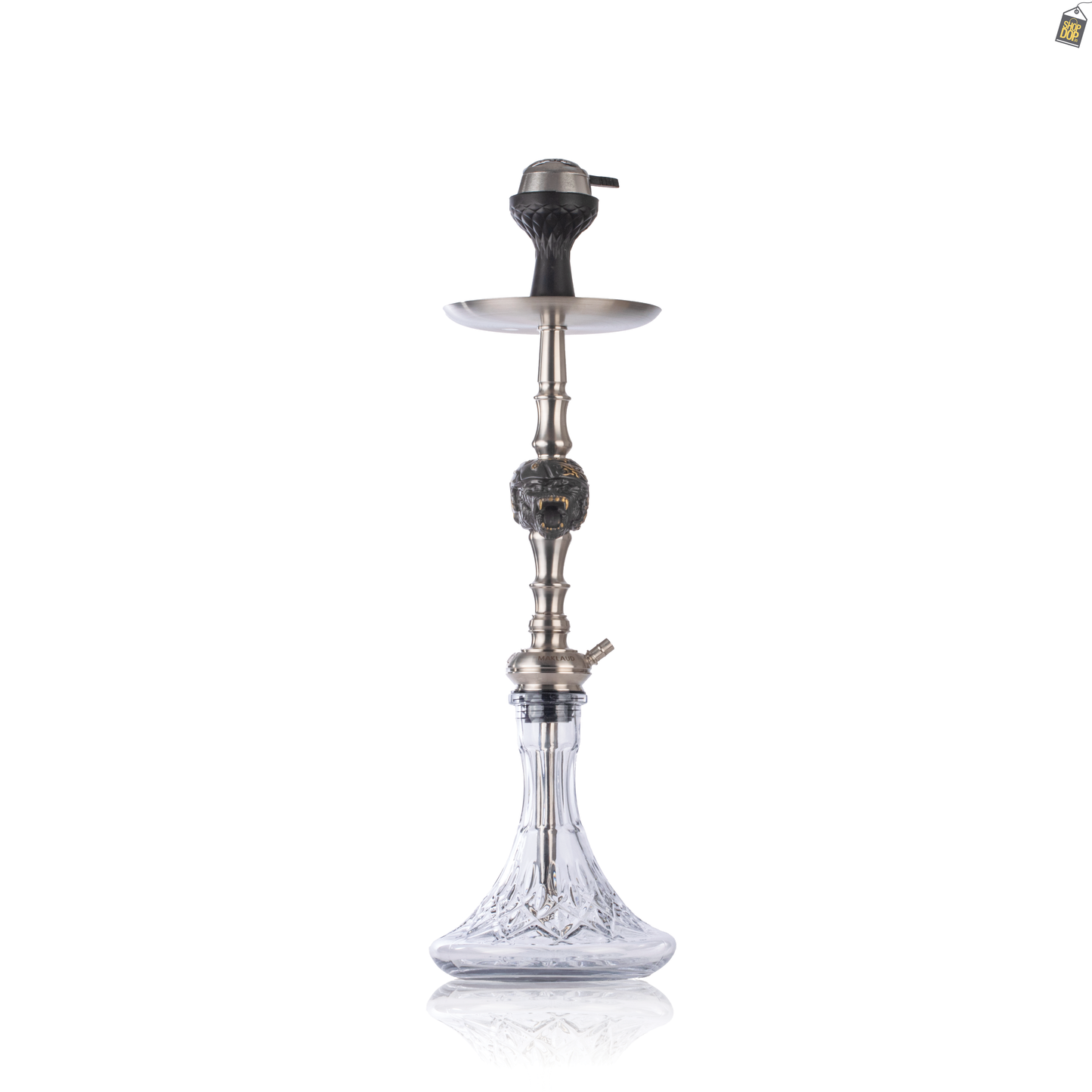MKL Soldier Ape Hookah with Wooden Case - Silver