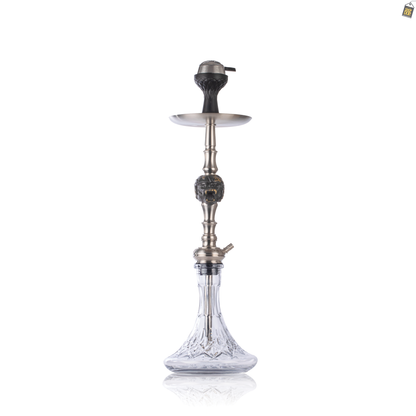 MKL Soldier Ape Hookah with Wooden Case - Silver