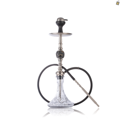 MKL Soldier Ape Hookah with Wooden Case - Silver