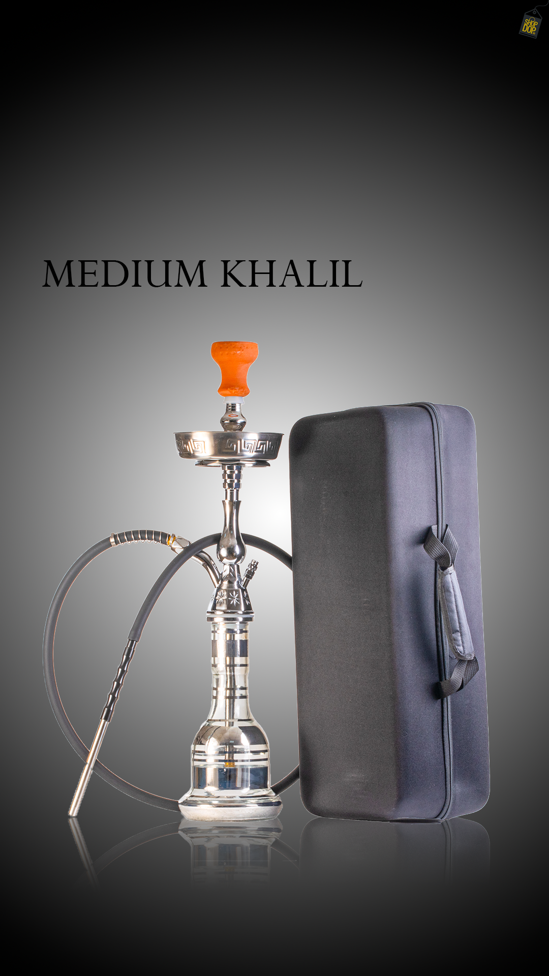 Thugs Medium Khalil Hookah with Case - Silver