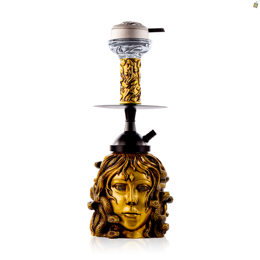 Medusa Hookah with LED Light - Gold