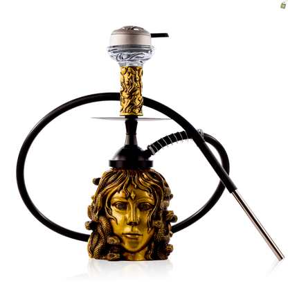 Medusa Hookah with LED Light - Gold
