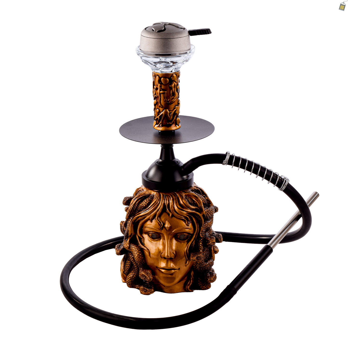 Medusa Hookah with LED Light - Rose Gold