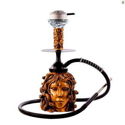 Medusa Hookah with LED Light - Rose Gold