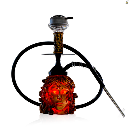 Medusa Hookah with LED Light - Rose Gold