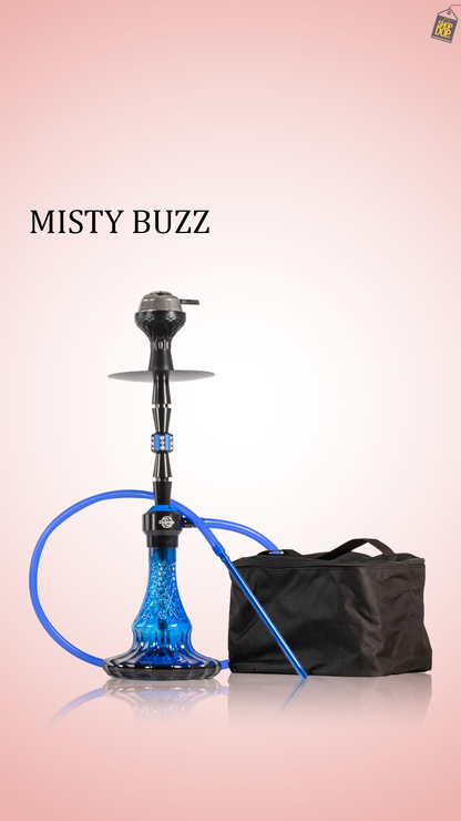 Misti Buzz Hookah with Bag - Blue