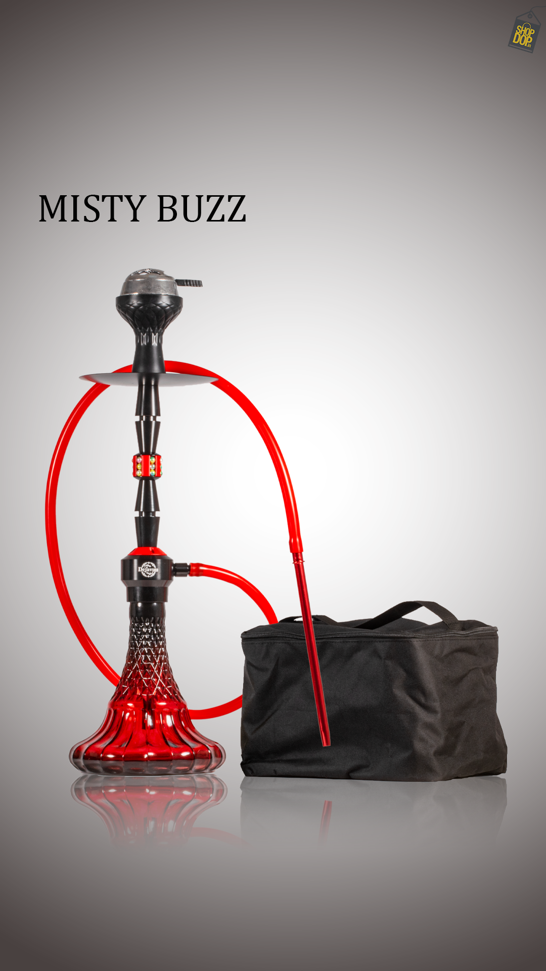 Misti Buzz Hookah with Bag - Red