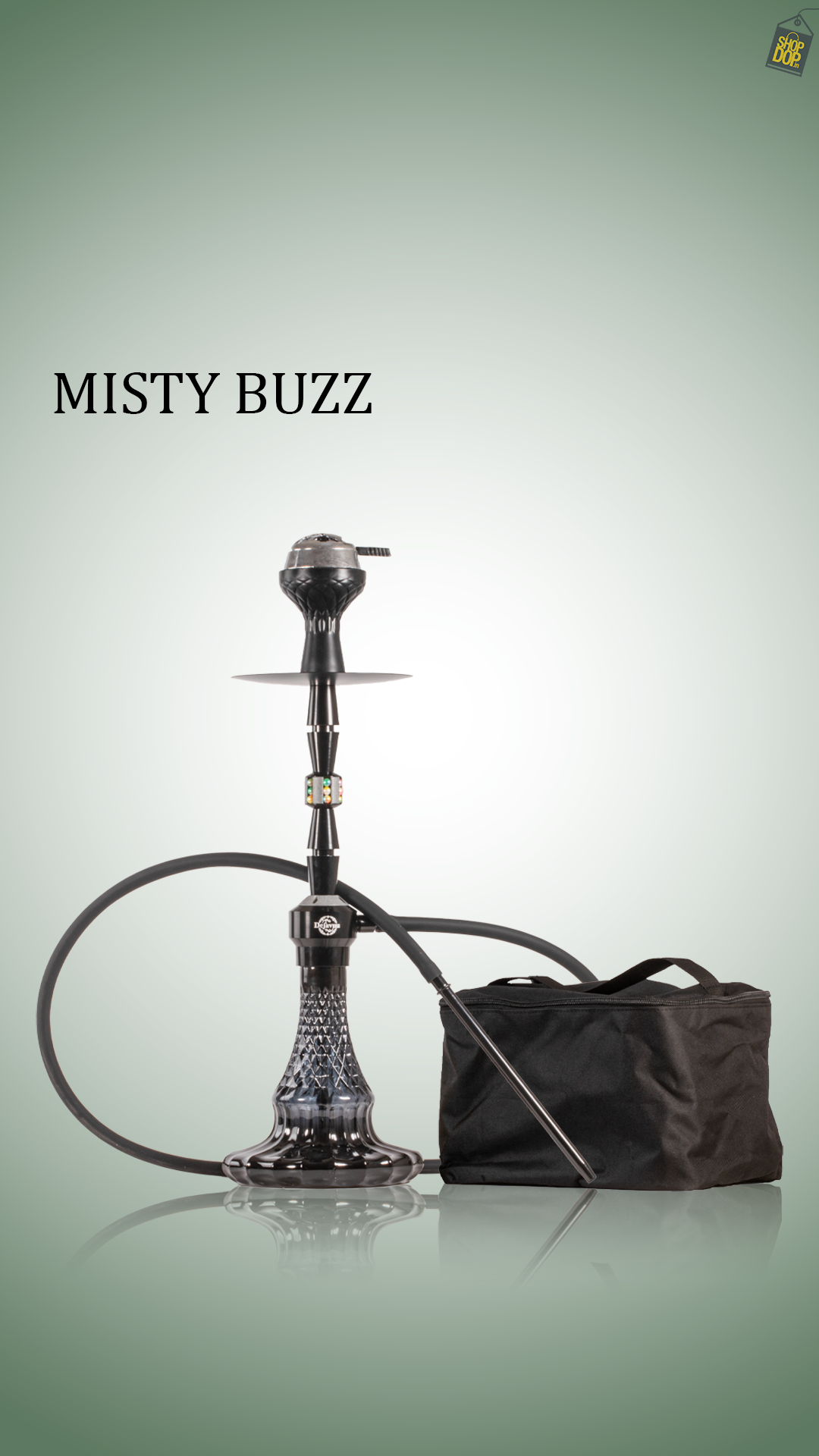 Misti Buzz Hookah with Bag - Silver