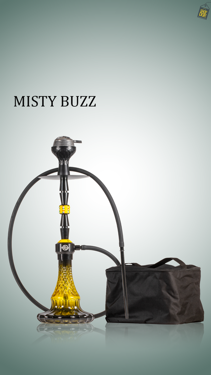 Misti Buzz Hookah with Bag - Yellow