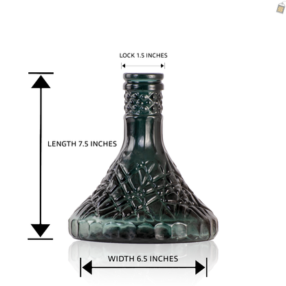 Morracan Mini Hookah Glass Replacement Base Only (Without Lock)