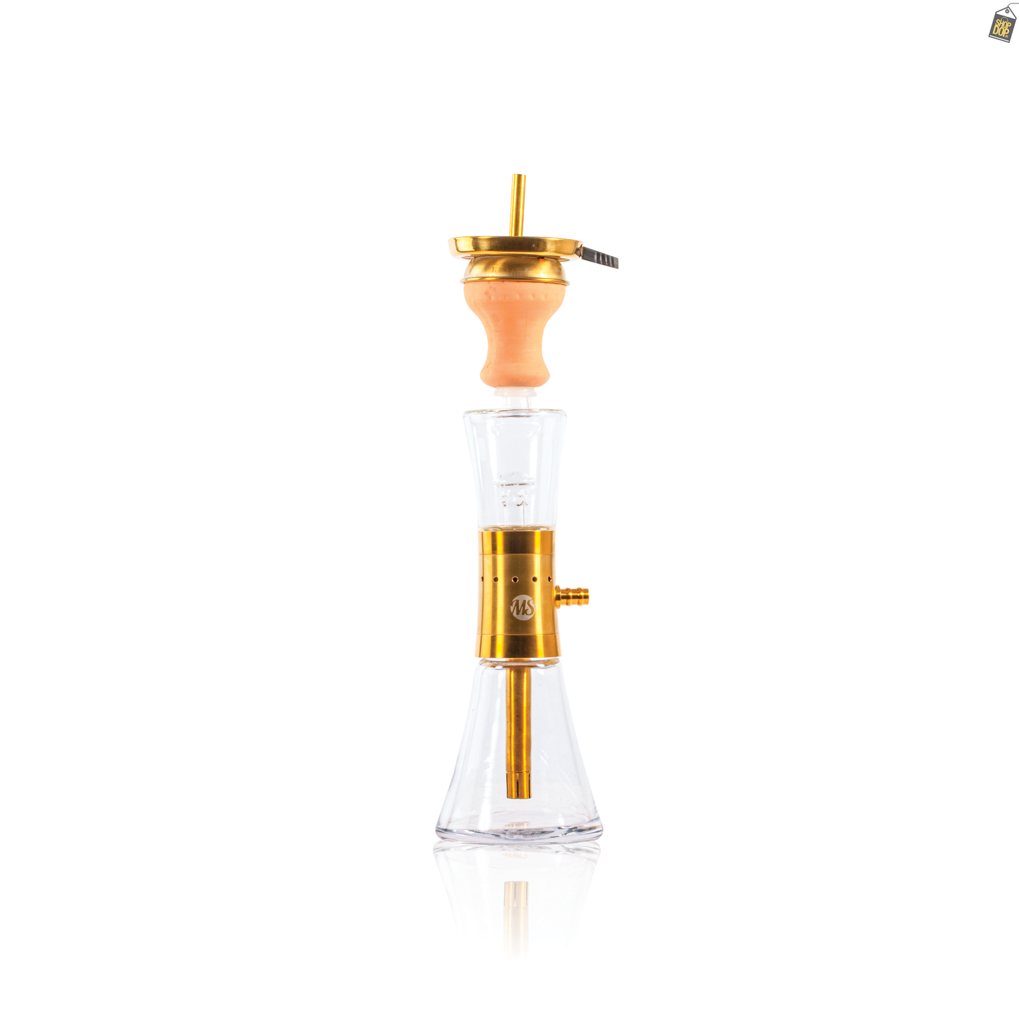 MS Glass Hookah - Golden
