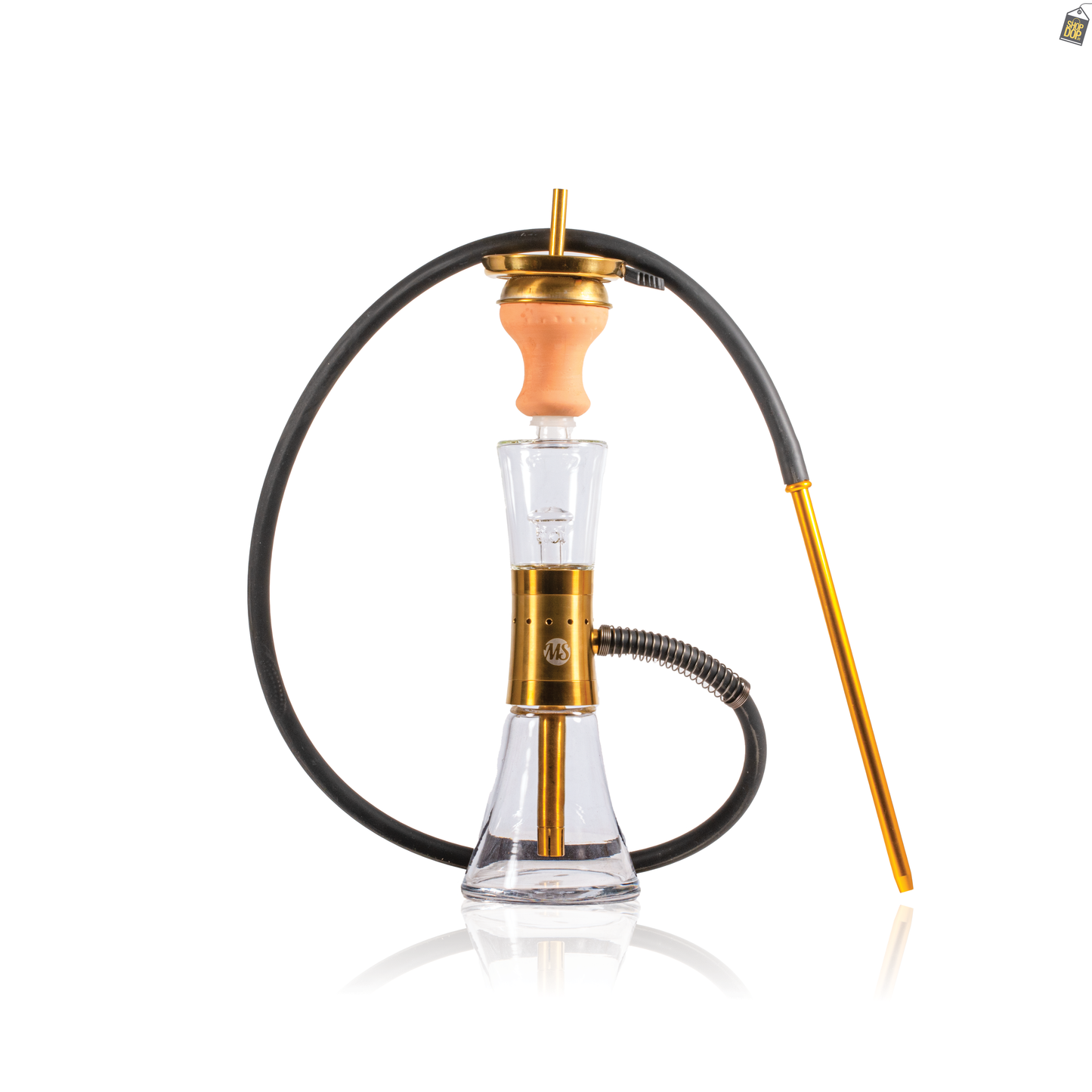 MS Glass Hookah - Golden