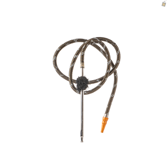 Mya Long Metal Handle Pipe / Hose - Black /Black Furr