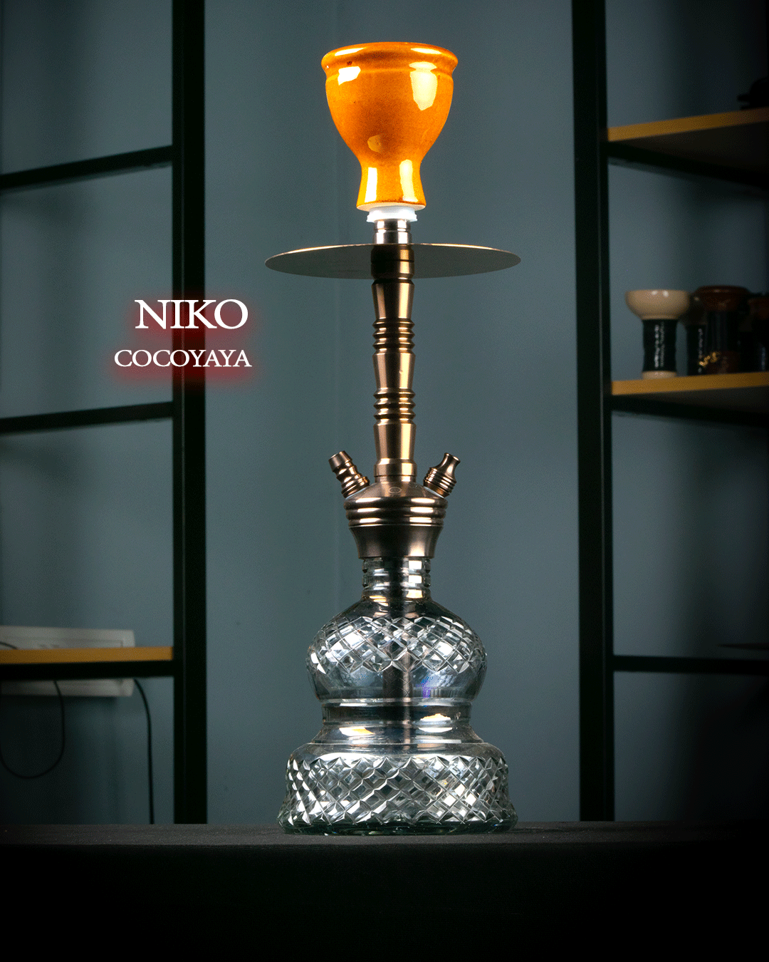 COCOYAYA Niko Hookah (Conquer Series) - Bronze (Cut Glass Base)