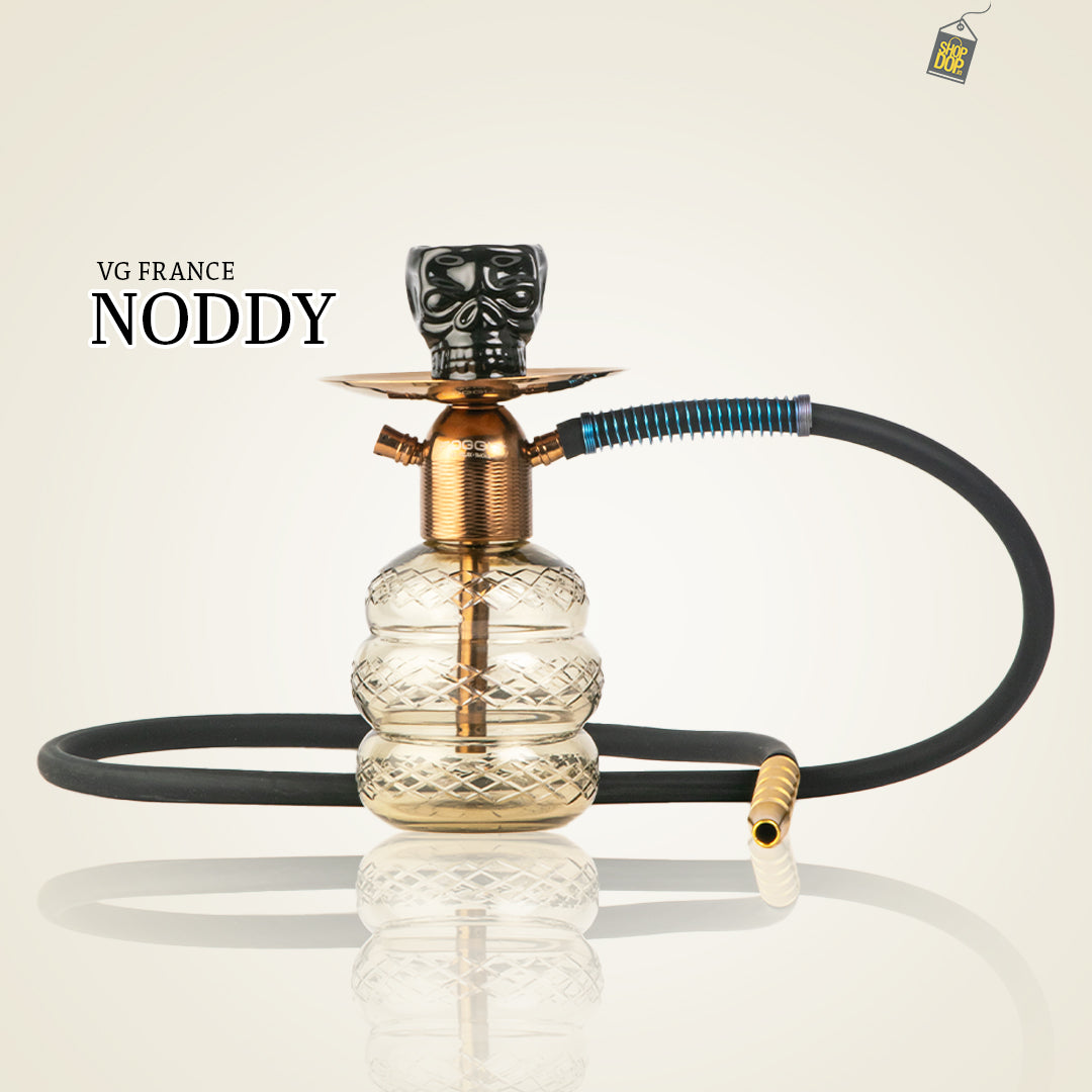 Noddy Hookah 2 Layer - Bronze Stem / Grey Base