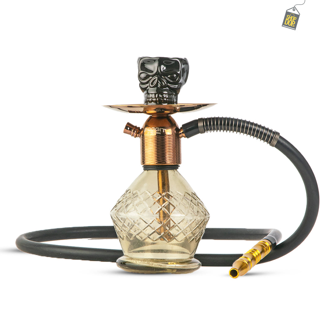 Noddy Hookah - Bronze Stem / Grey Gem Base