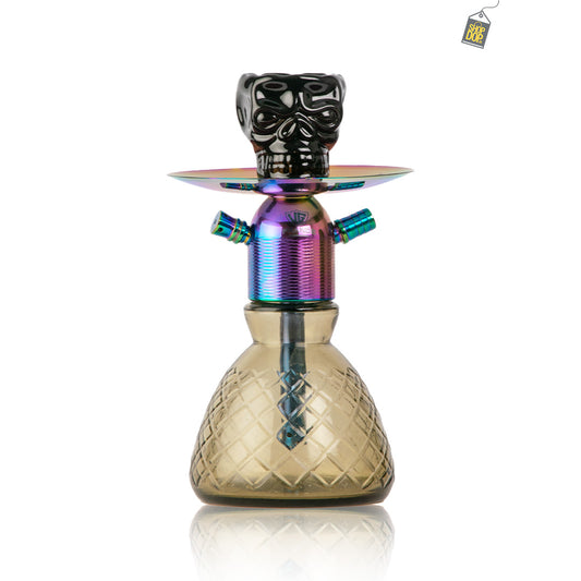 Noddy Hookah - Rainbow Stem / Grey Round Base