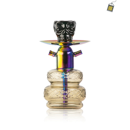 Noddy Hookah 2 Layer - Rainbow Stem / Grey Base