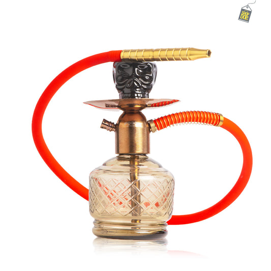 Noddy Flatter Hookah - Bronze Stem / Grey Base