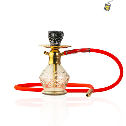 Noddy Hookah - Golden Stem / Grey Gem Base