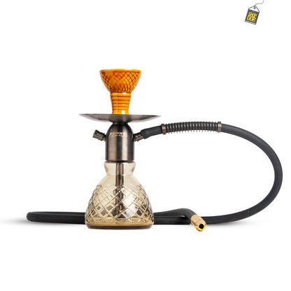 Noddy Hookah - Black Stem / Grey Round Base