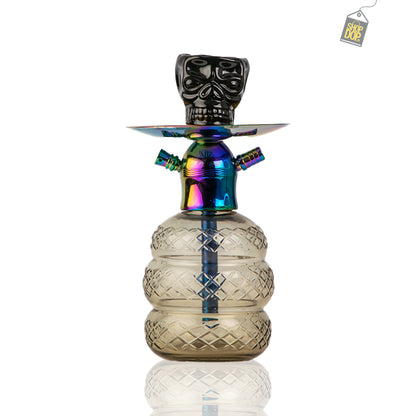 Noddy Hookah - Rainbow Stem / Grey Base