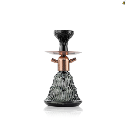Noddy Trigon Hookah - Bronze Stem / Emerald Green Base