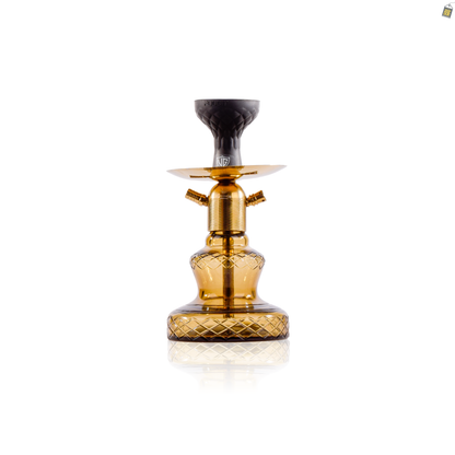 Noddy Hookah - Gold Stem / Grey Carafe Base