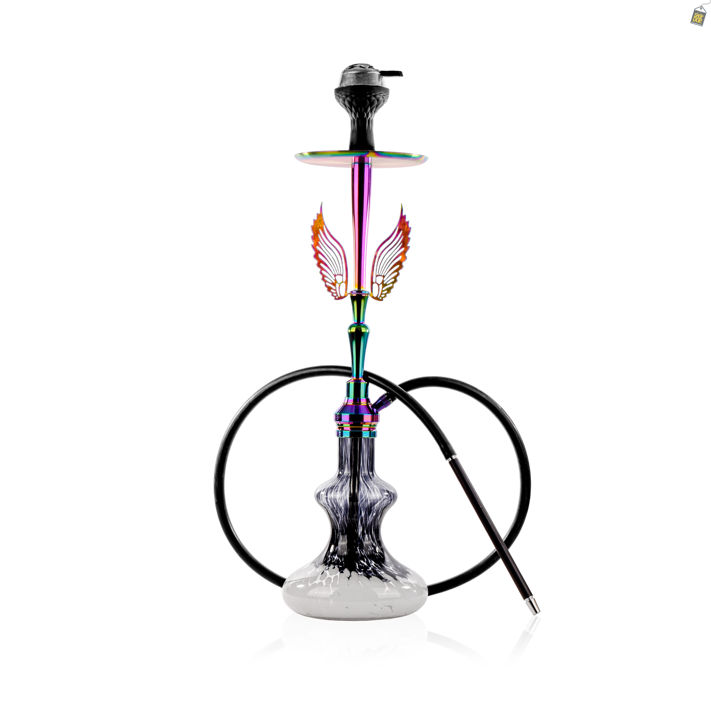 Orion Hookah with Wings - Black