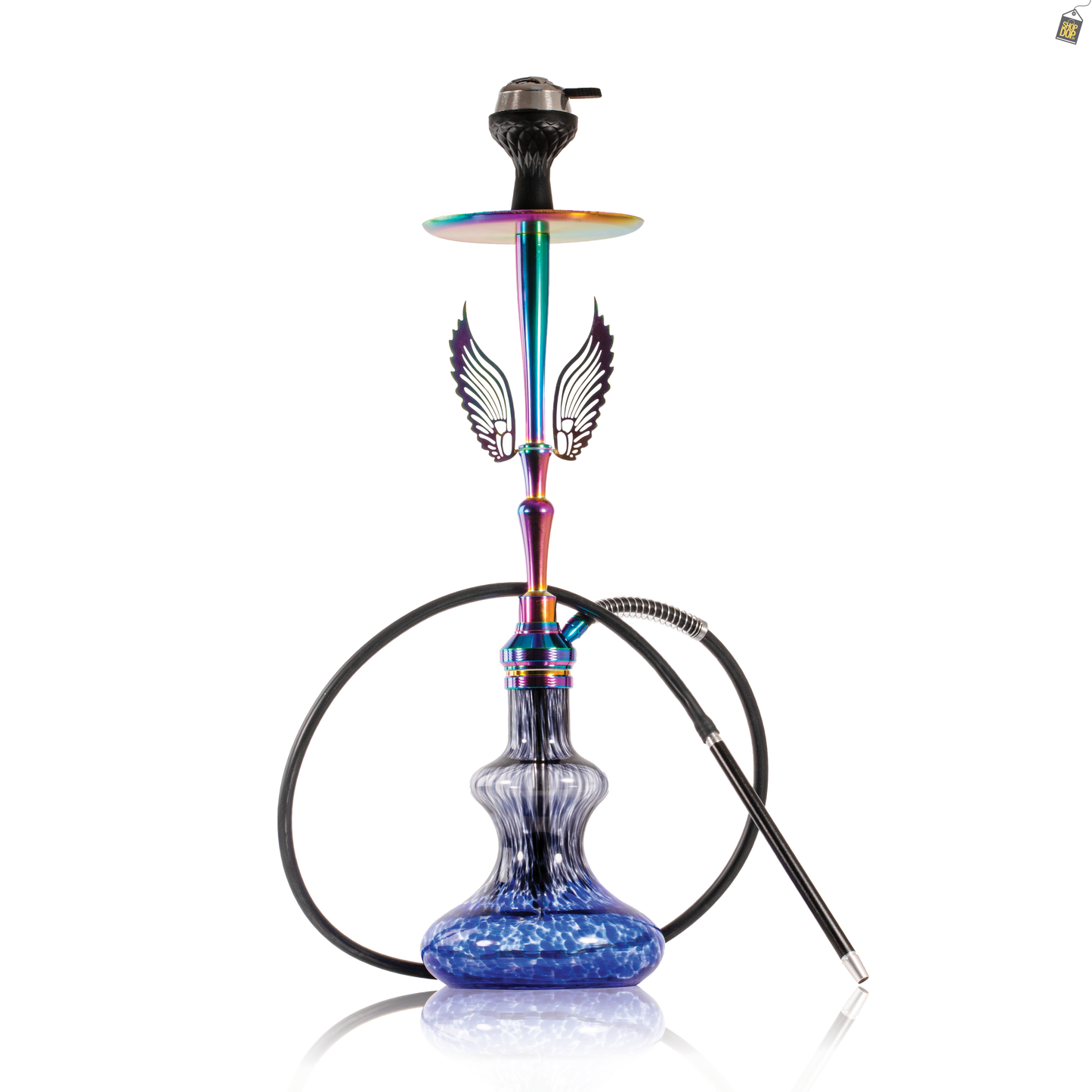 Orion Hookah with Wings - Blue
