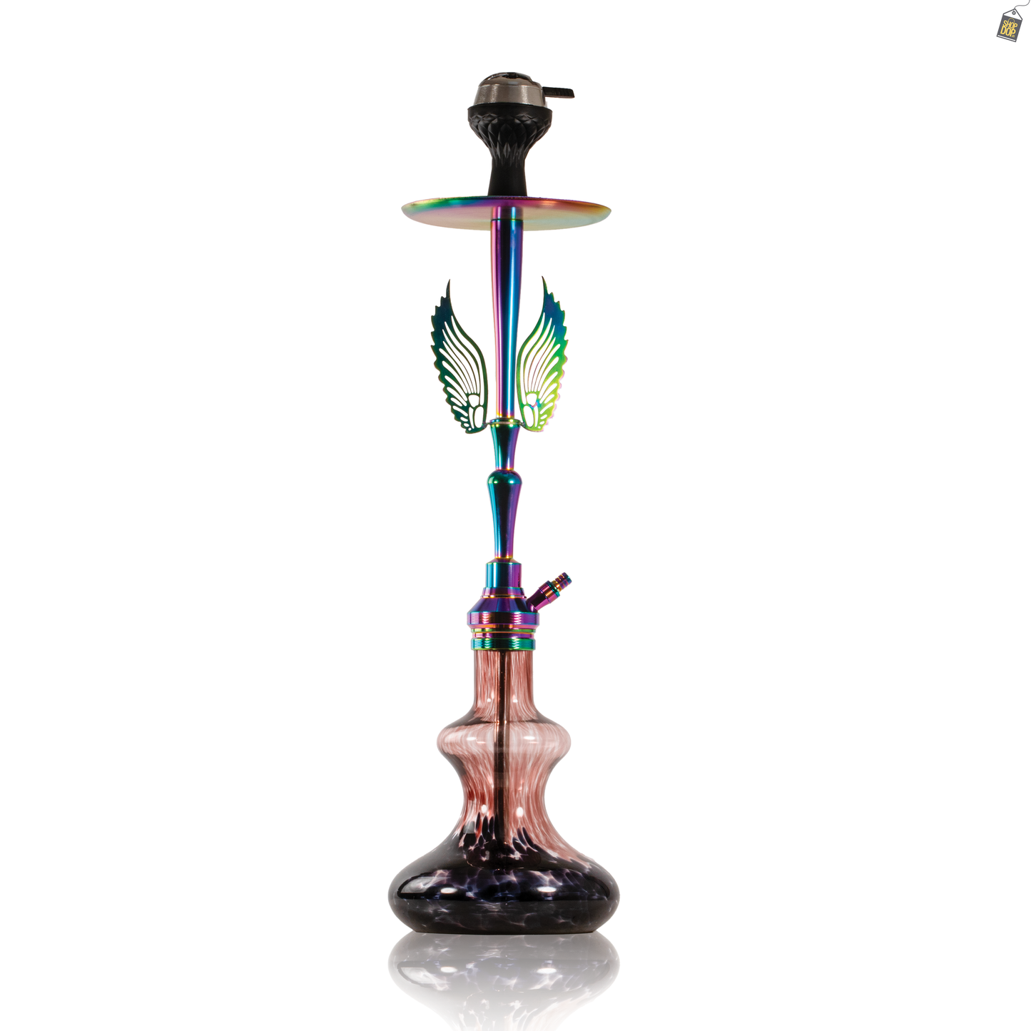 Orion Hookah with Wings - Purple