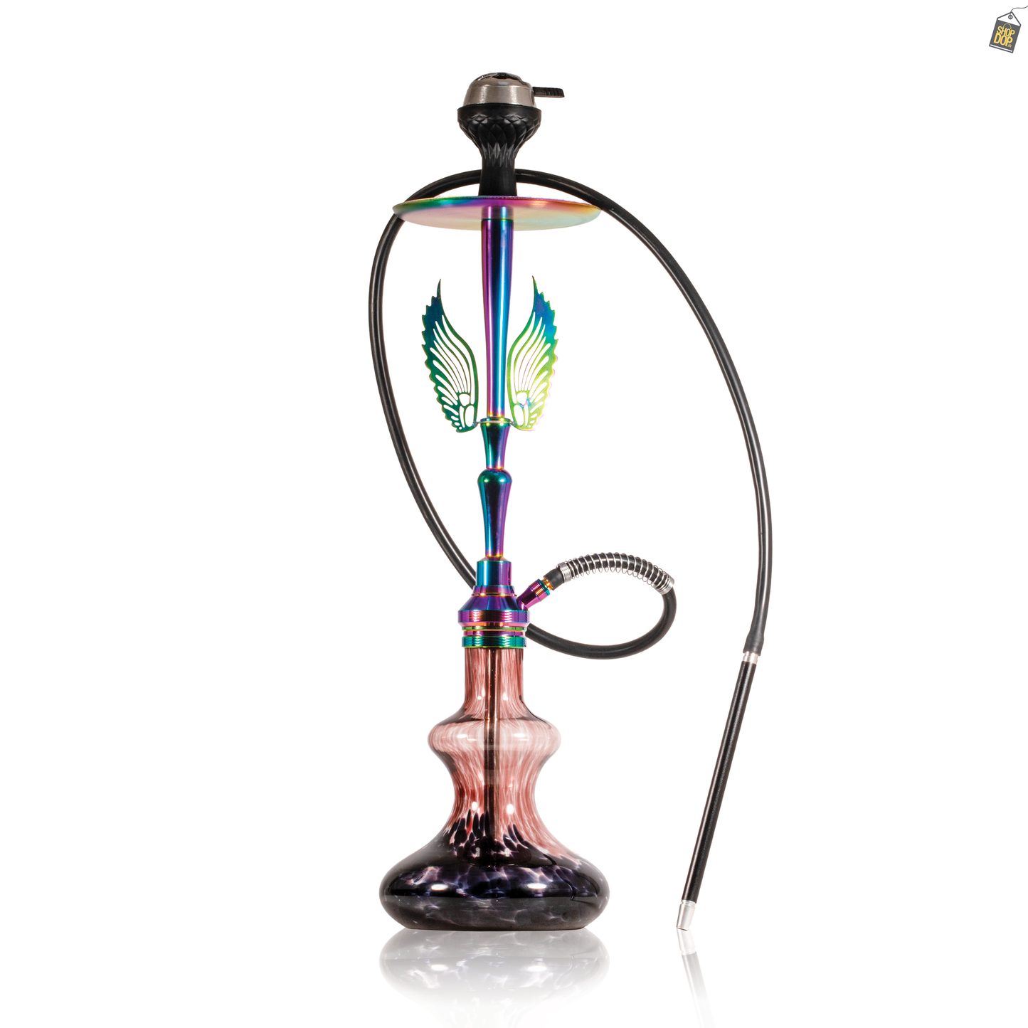 Orion Hookah with Wings - Purple