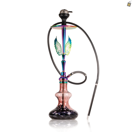 Orion Hookah with Wings - Purple