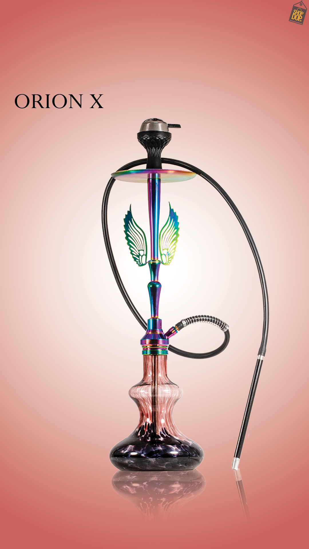 Orion Hookah with Wings - Purple