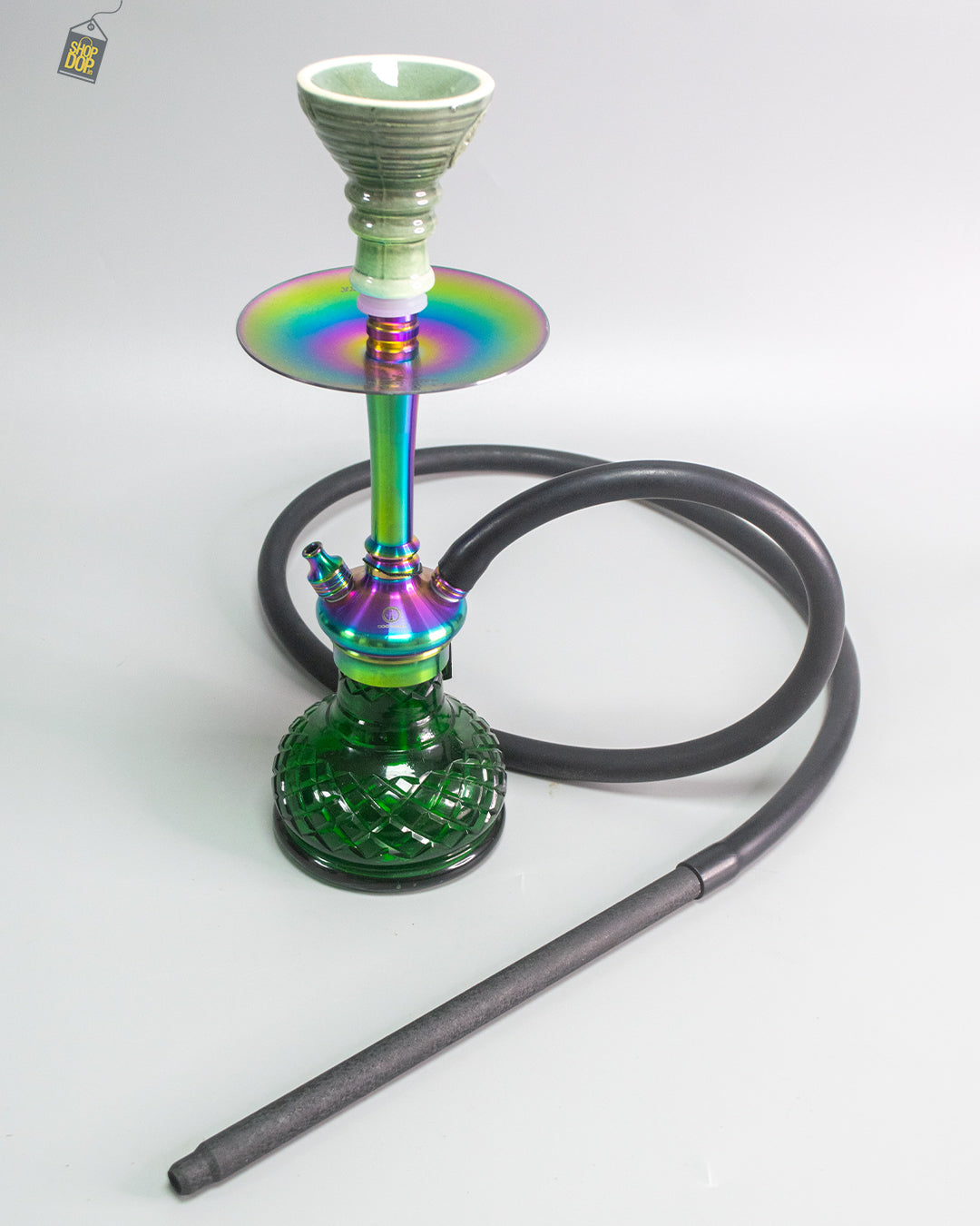 COCOYAYA Poco Hookah (Conquer Series) - Rainbow Stem / Green Base