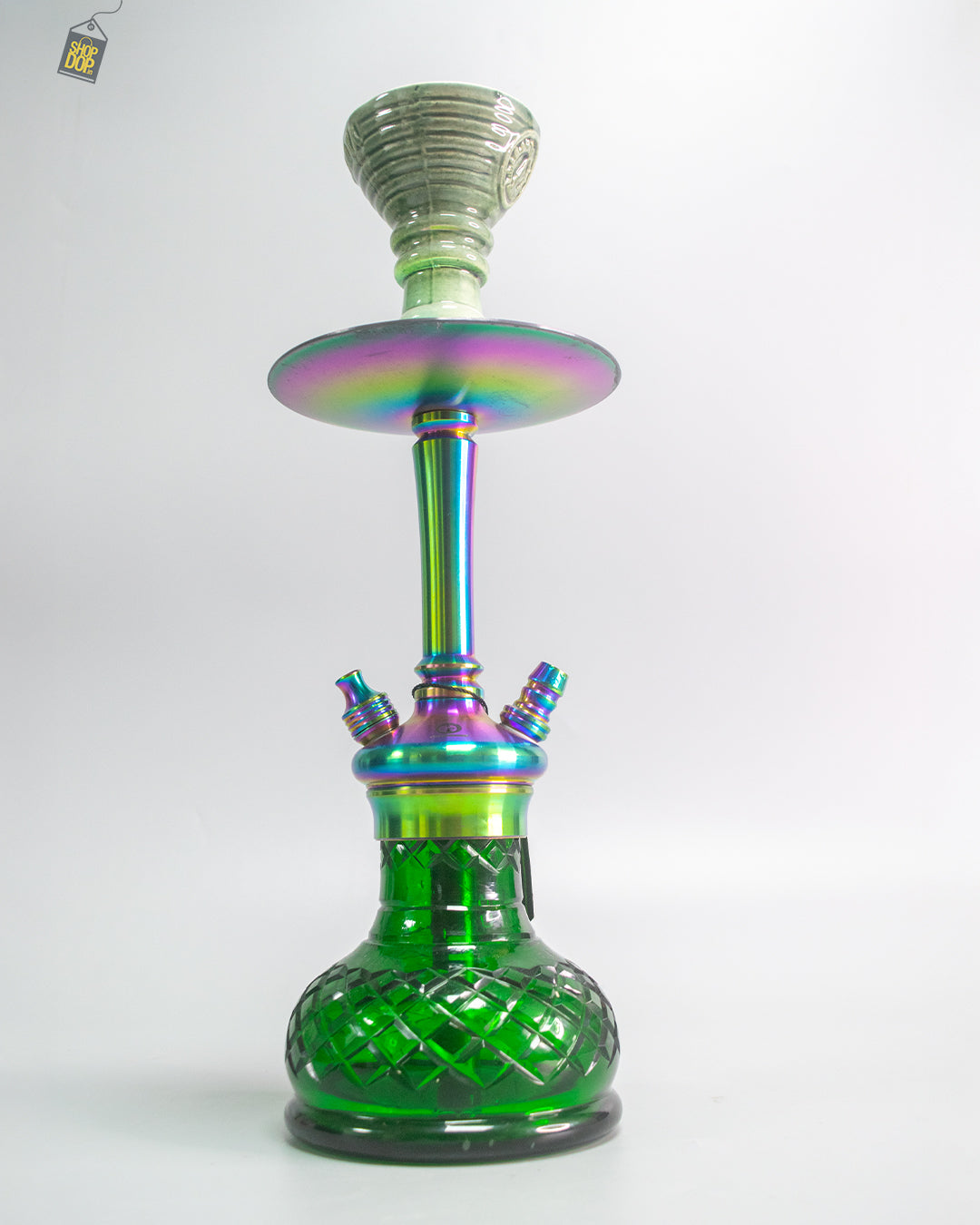 COCOYAYA Poco Hookah (Conquer Series) - Rainbow Stem / Green Base