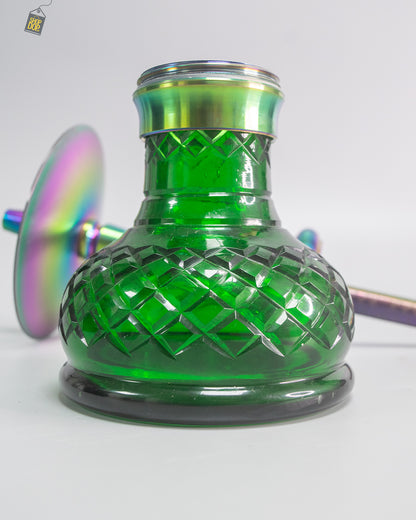 COCOYAYA Poco Hookah (Conquer Series) - Rainbow Stem / Green Base