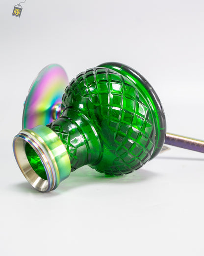 COCOYAYA Poco Hookah (Conquer Series) - Rainbow Stem / Green Base