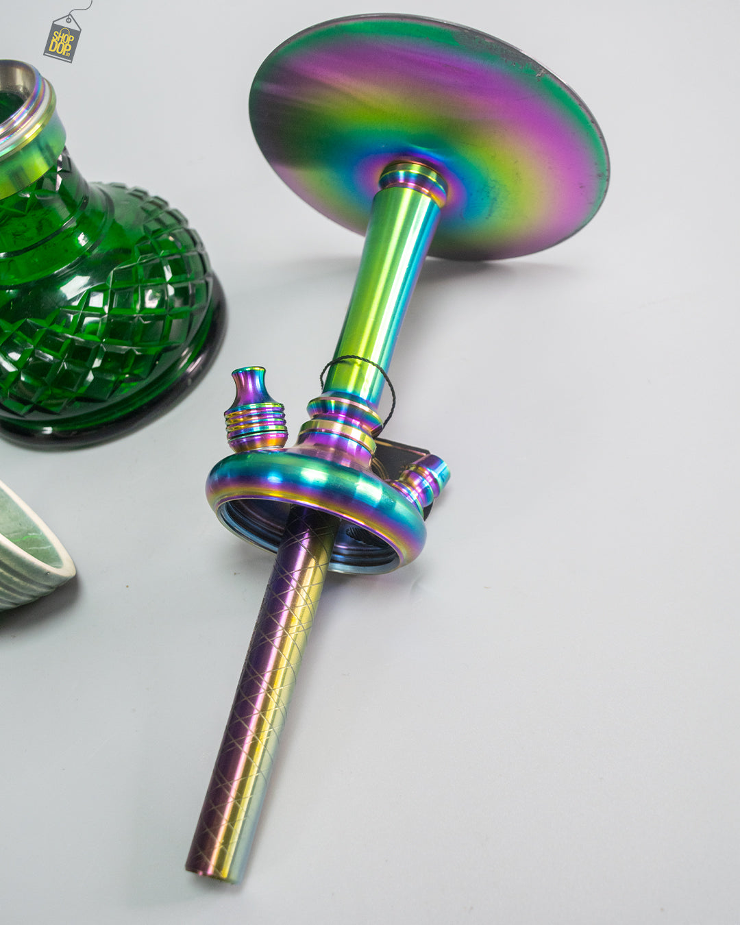 COCOYAYA Poco Hookah (Conquer Series) - Rainbow Stem / Green Base