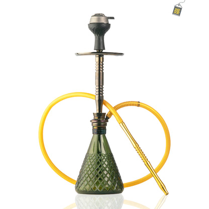 Pablo L2 Hookah with Bag - Green Base / Black Stem