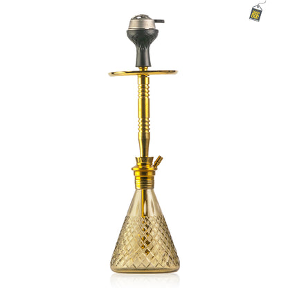 Pablo L2 Hookah with Bag - Grey Base / Golden Stem