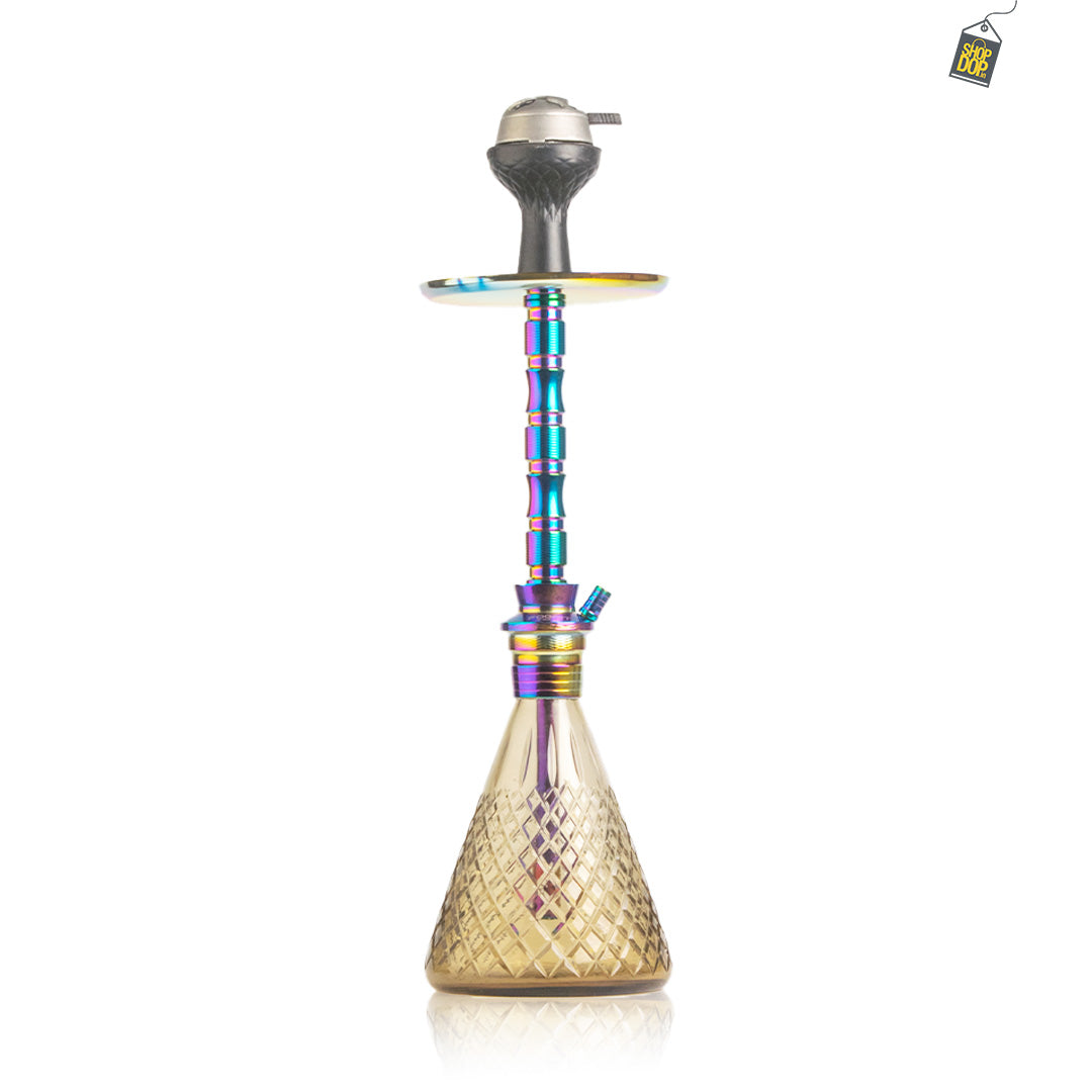 Pablo L2 Hookah with Bag - Grey Base / Rainbow Stem