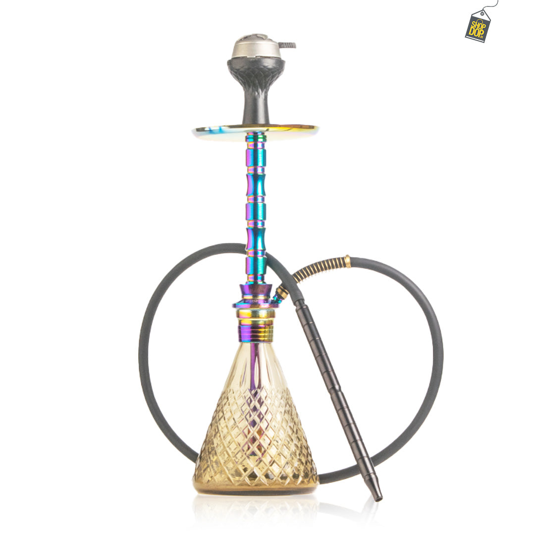 Pablo L2 Hookah with Bag - Grey Base / Rainbow Stem