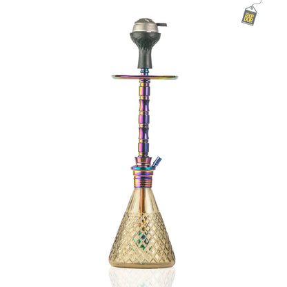 Pablo L5 Hookah with Bag - Grey Base / Rainbow Stem