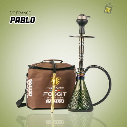 Pablo Hookah with Bag - Grey Base / Black Stem