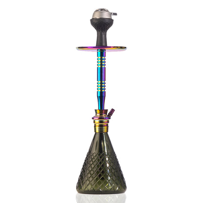 Pablo Hookah with Bag - Black Base / Rainbow Stem